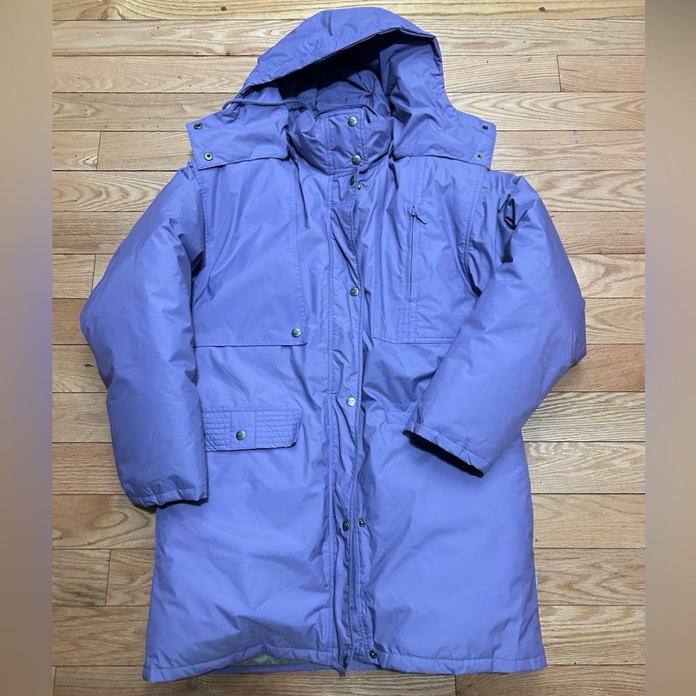 Vintage Hooded Puffer Coat in Lavender